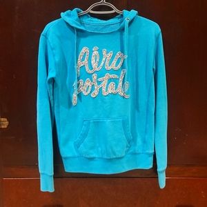 Aeropostale Women's SequinTeal Sweatshirt/Hoodie size XS